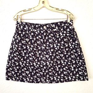 Calvin Klein Women's Floral High Rise Denim Jean Short Mini Skirt